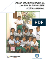 Edukasaun Multilinge Bazeia Ba Lian-Inan Ba Timor Leste: Polítika Nasional