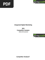 Integrated Digital Marketing SEO Competitor Analysis: - Rahul Shrivastava