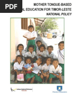 Download MOTHER TONGUE-BASED MULTILINGUAL EDUCATION FOR TIMOR LESTE  NATIONALPOLICY by KirstyGusmao SN49147952 doc pdf