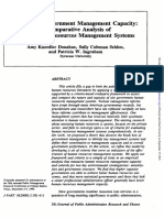 Measuring Government Management Capacity: A Comparative Analysis of City Human Resources Management Systems