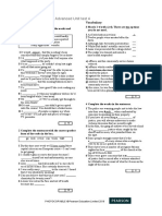 Advanced Unit Test 4: Grammar Vocabulary