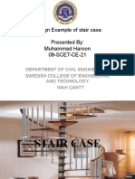 Design Example of Stair Case Presented By: Muhammad Haroon 09-SCET-CE-21