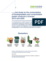 Market Study On The Consumption of Biodegradable and Compostable Plastic Products in Europe 2015 and 2020