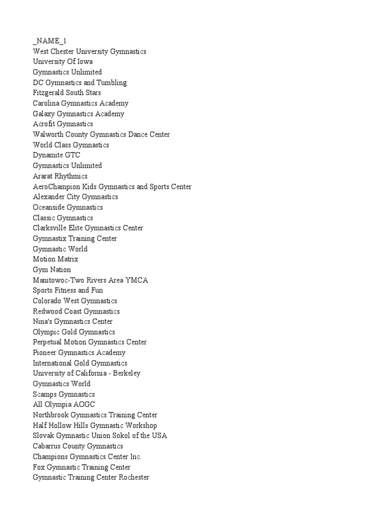 Gymnastics Cheerleading