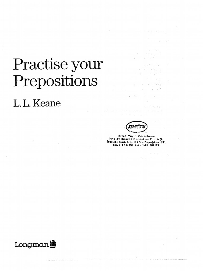 Prepositions With Answer Key Esl Worksheet By Giovanni Prep | PDF