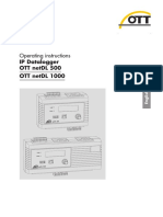 Operating Instructions: Ip Datalogger Ott Netdl 500 Ott Netdl 1000