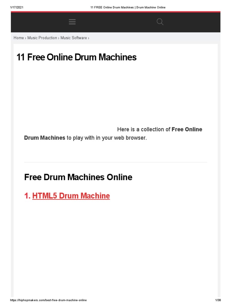 11 FREE Online Drum Machines Drum Machine Online PDF Garage Band