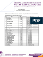 Berikut Kami Umumkan Nama-Nama Mahasiswa Yang Dinyatakan Lulus Seleksi Adminitrasi Magang Untuk Periode Semester Gasal 2020/2021