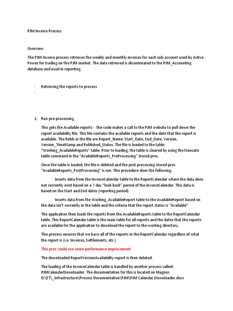PJM Invoice Process Overview | PDF | Method (Computer Programming ...