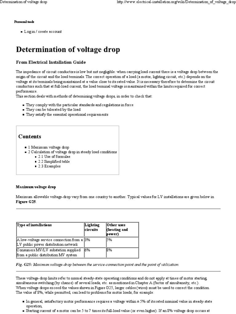 Voltage Drop Calculation Methods | PDF | Electric Power Distribution ...