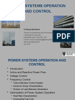 Power Systems Operation and Control: DR Mousa Marzband
