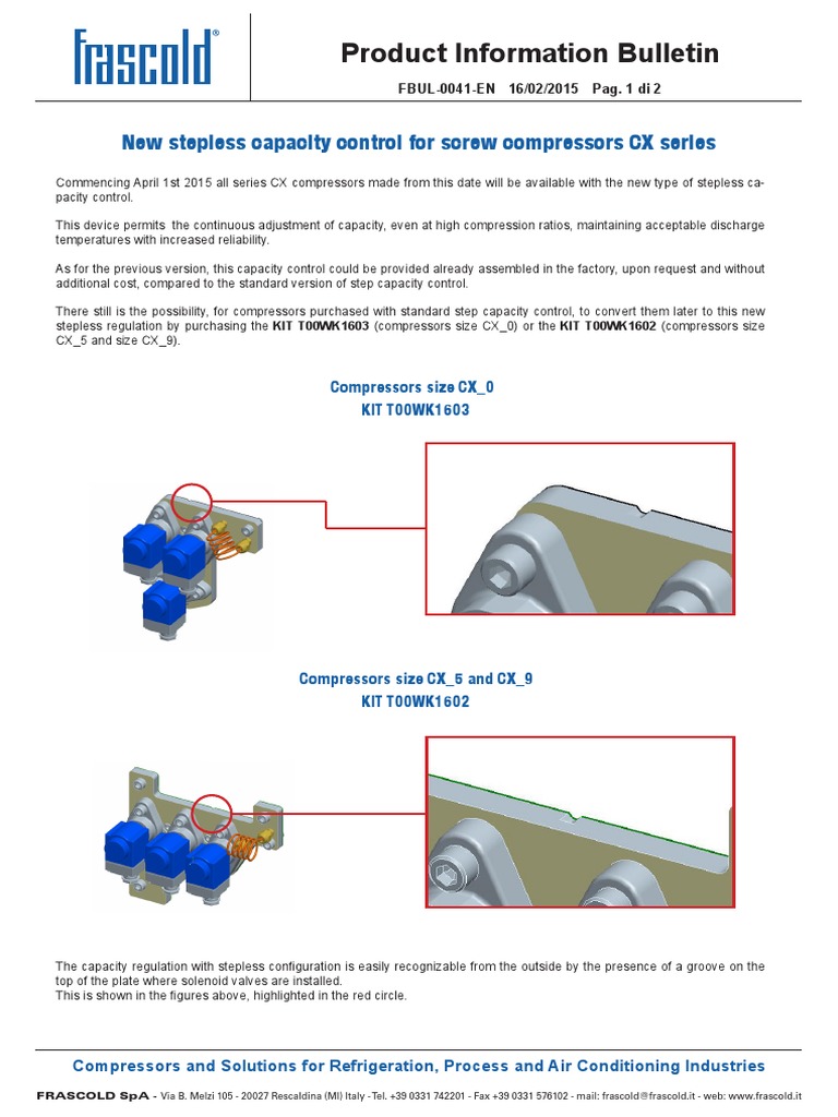New Stepless Capacity Control for CX Compressors | PDF | Heating ...