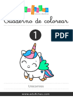 COL0001 Dibujos Colorear Unicornio PDF