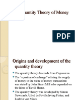 The Quantity Theory of Money