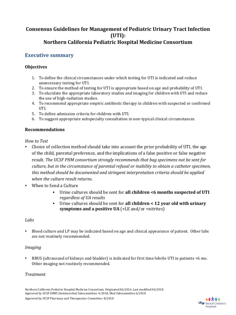 Urinary Tract Infection Full Guideline | PDF | Urinary Tract Infection ...