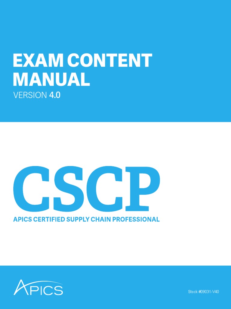CSCP Exam Content Manual Ver4 0 PDF