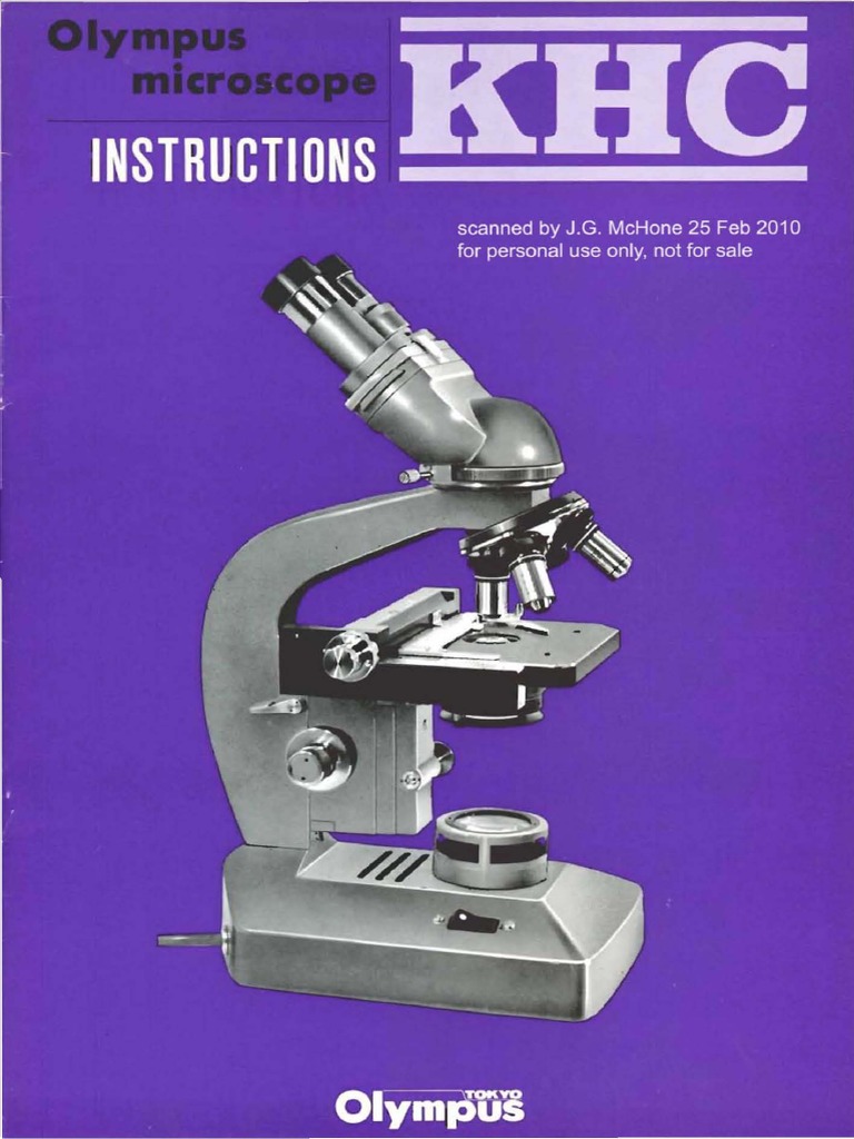 Olympus KHC Instructions PDF Microscope Microscopy