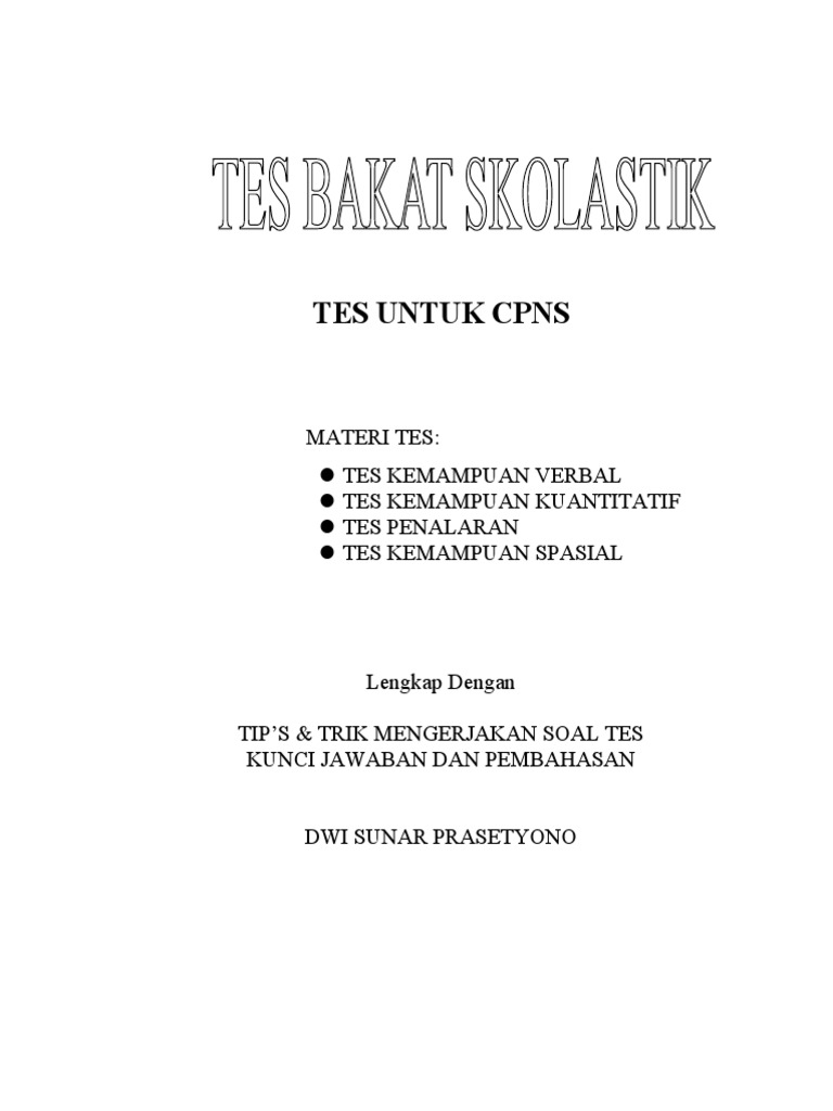 TES BAKAT SKOLASTIK TES BAKAT SKOLASTIK