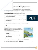 Student Exploration: Energy Conversions 