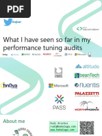 Rudi Bruchez: What I Have Seen So Far in My Performance Tuning Audits