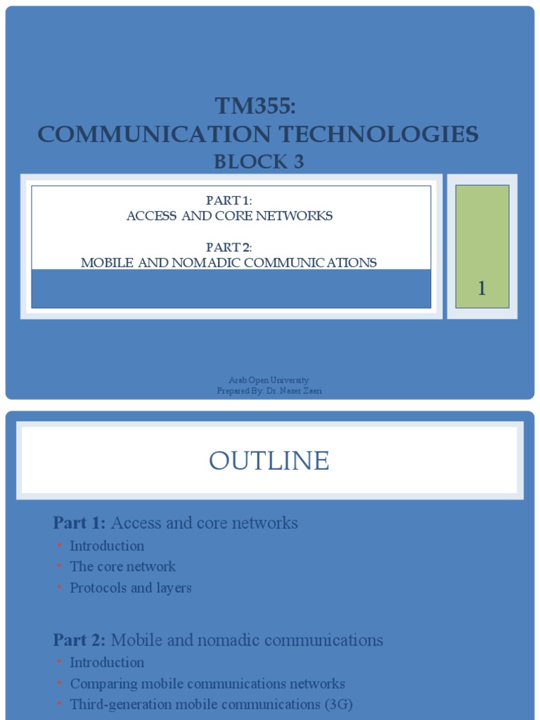 TM355: Communication Technologies: Block 3 | PDF | Osi Model ...