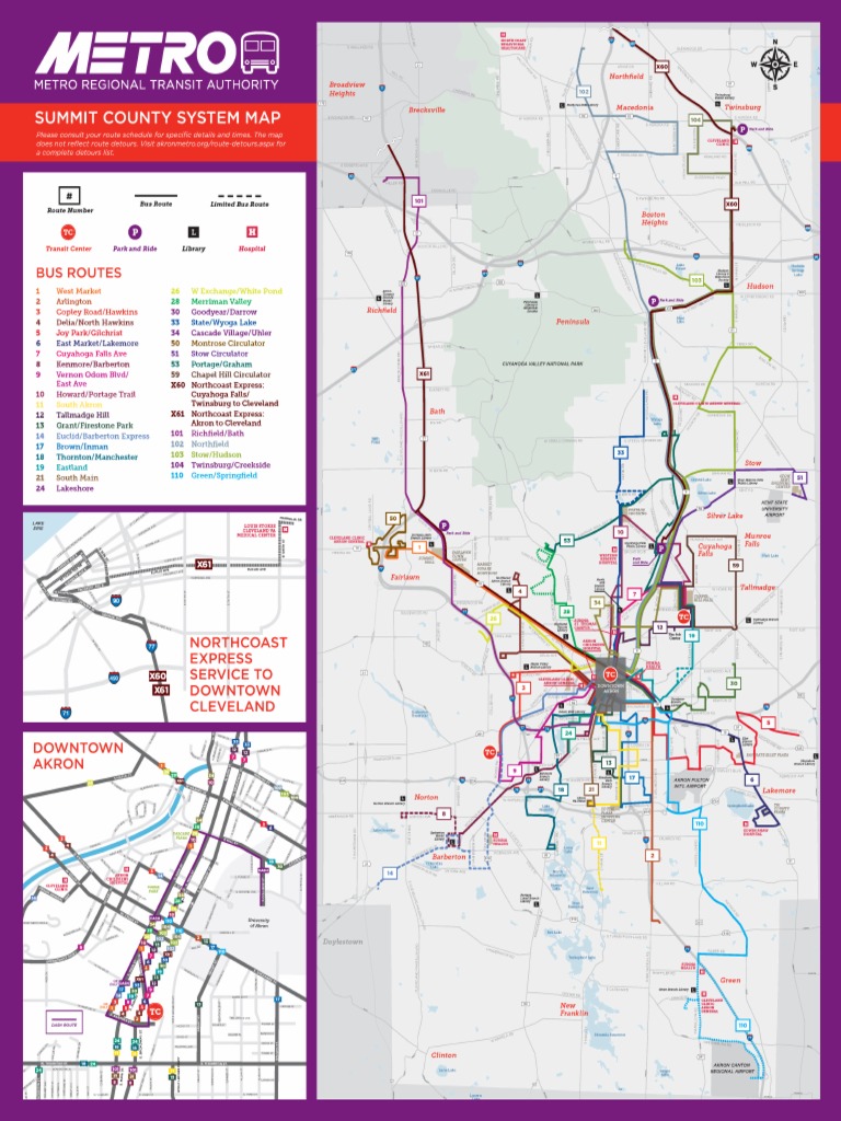 Akron Metro Bus Route Map PDF PDF