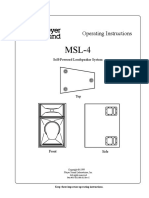 Meyer Sound MSL 4 Manual de Usuario PDF