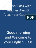 English Class With Teacher Alex G. Alexander Guerrero