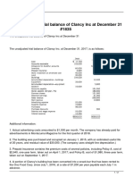 The Unadjusted Trial Balance of Clancy Inc at December 31 PDF