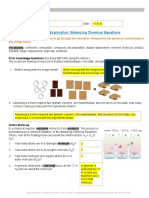 Student Exploration: Balancing Chemical Equations