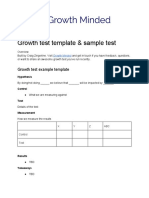 Growth Test Template & Sample Test