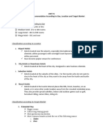 Unit Iv Classification of Accommodation According To Size, Location and Target Market