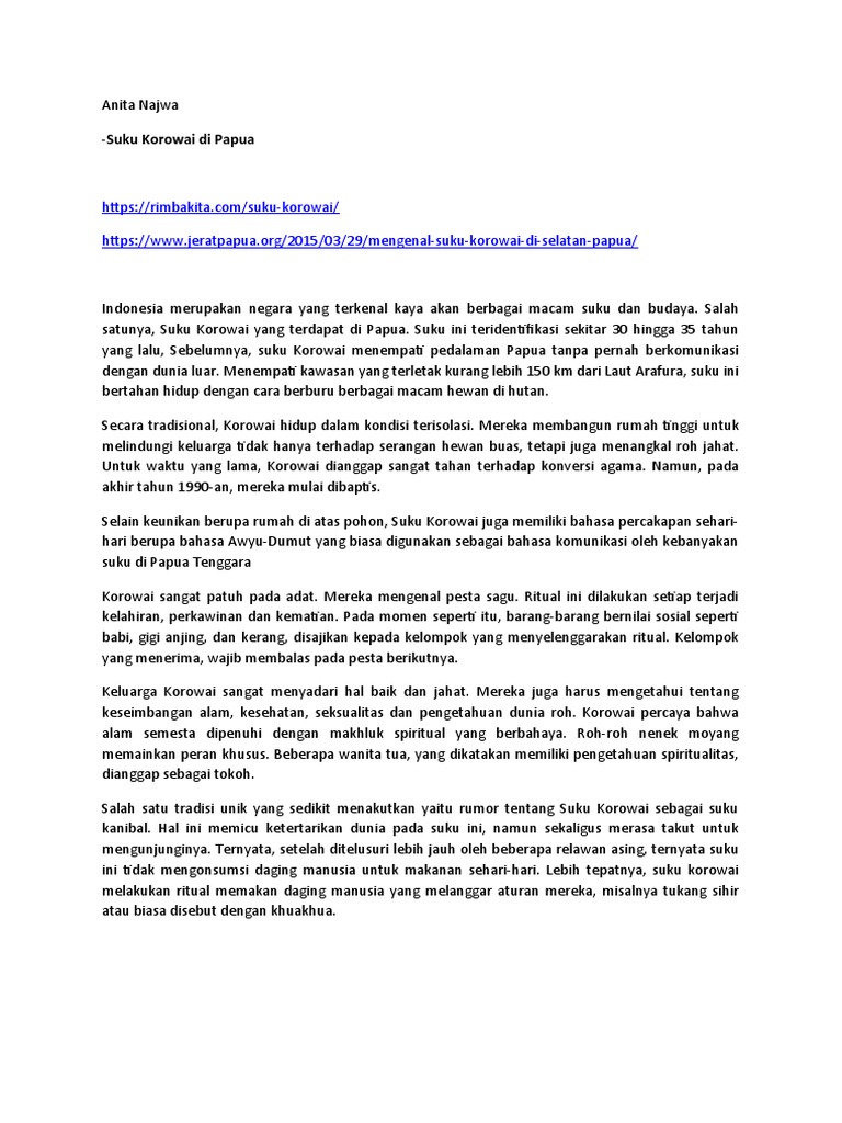 Suku Korowai Pdf