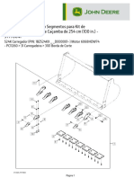 Lista de peças para reparo de equipamento agrícola