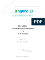 60 KV To 500 KV Technical Interconnection Requirements For Power Generators PDF