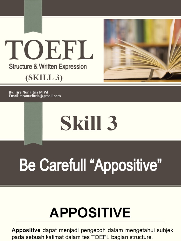 Rumus Appositive dalam TOEFL Structure | PDF