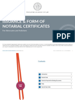 Issuance & Form of Notarial Certificates: For Advocates and Solicitors