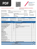 Smart Drive Two Wheeler Insurance Policy Certificate of Insurance Cum Schedule