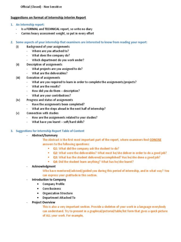 Internship Report Format Guidelines | PDF | Human Nature | Cognition