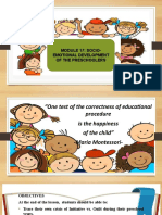 Module 17: Socio-Emotional Development of The Preschoolers