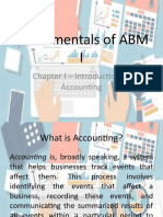 Fundamentals of ABM I: Chapter I - Introduction To Accounting