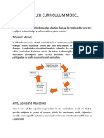 Wheeler Curriculum Model