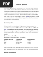 Spectrum Speed Test