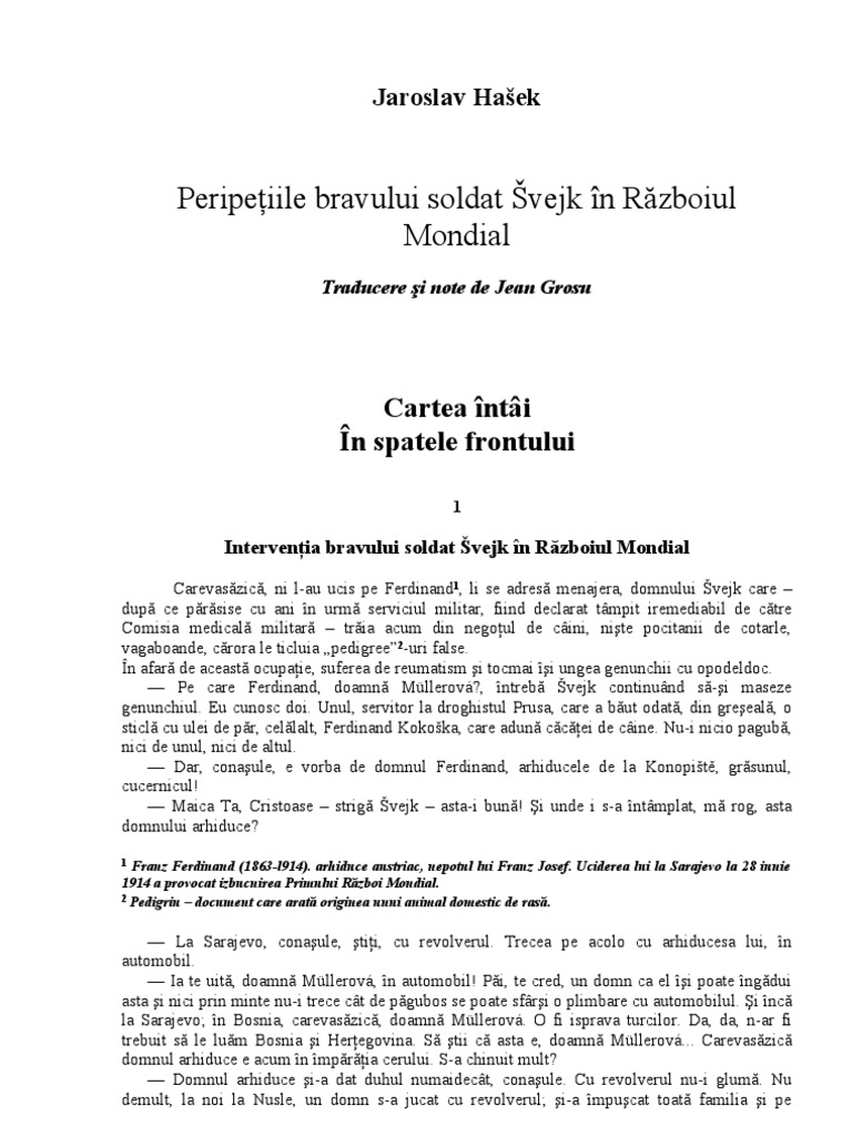 Jaroslav Hasek - Soldatul Svejk