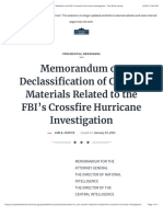 Memorandum On Declassification of Certain Materials Related To The FBI's Crossfire Hurricane Investigation - The White House