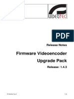 Firmware Videoencoder Upgrade Pack: Release Notes