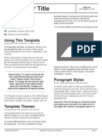Newsletter Title: Using This Template