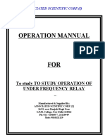 TO STUDY OPERATION OF FREQUENCY RELAY SOLID STATE (Modify) - INDEX NO. 152