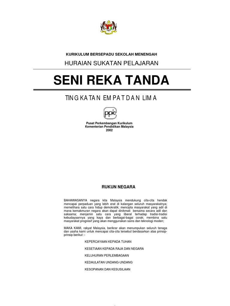 Huraian Sukatan Pelajaran Seni Reka Tanda | PDF