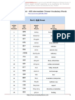 HSK 4 Vocabulary List PDF